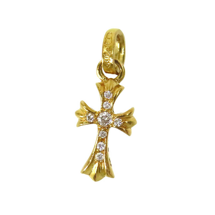 CHROME HEARTS 
Charm BABY FAT pavé de diamants en or jaune 22 carats, poinçon de 2004