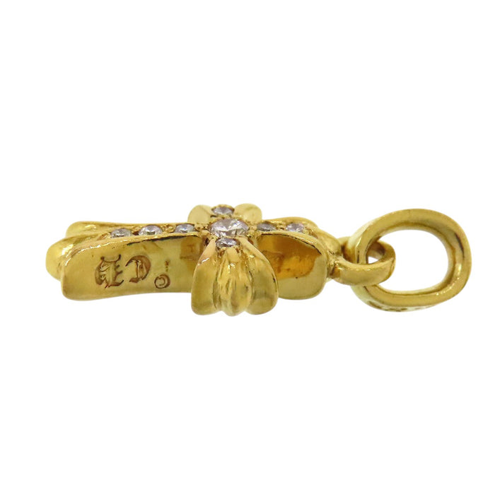 CHROME HEARTS 
Charm BABY FAT pavé de diamants en or jaune 22 carats, poinçon de 2004
