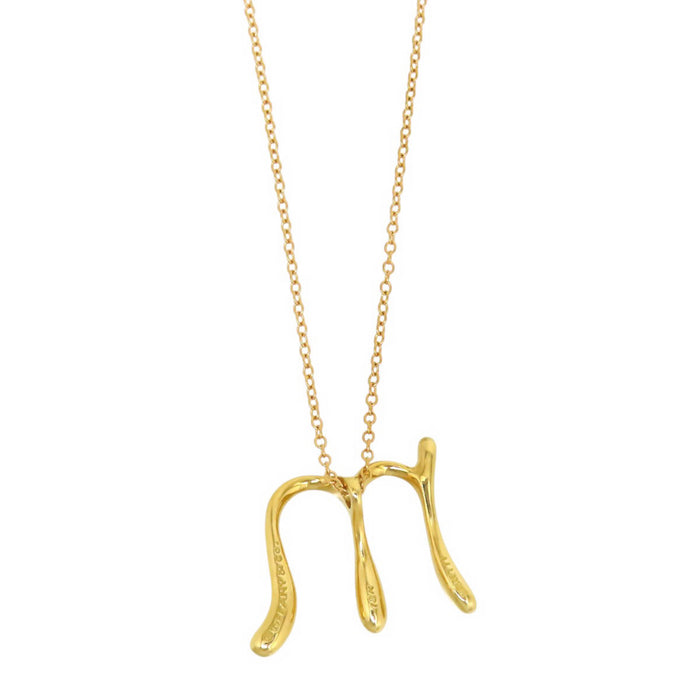 TIFFANY&Co. 
レター ネックレス イニシャル M ミディアム