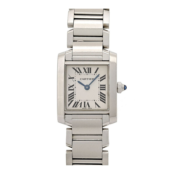 CARTIER 
Tank Française SM 
Avec boîte et papiers