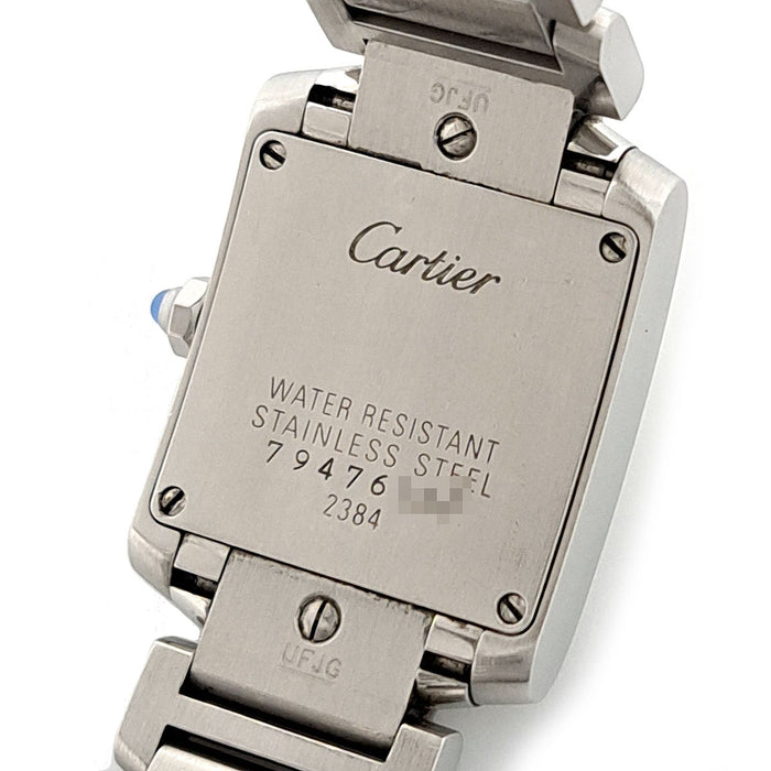 CARTIER 
Tank Française SM 
Avec boîte et papiers