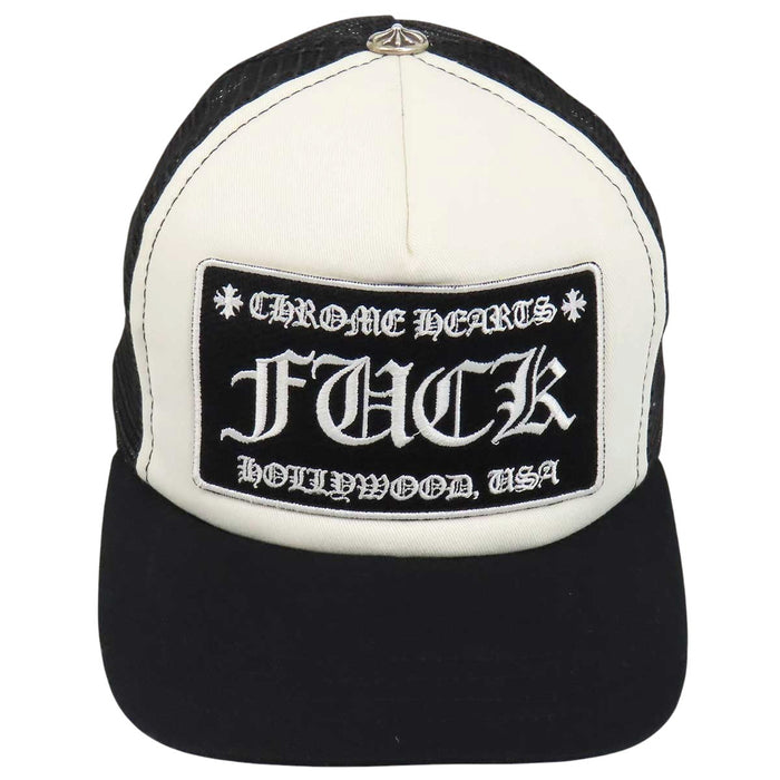 CHROME HEARTS 
CH crossball mesh 
FUCK trucker cap