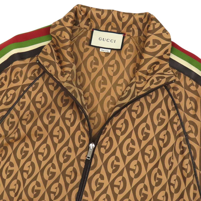 GUCCI 
総柄 
Gランバス サイドライン トラックジャケット
