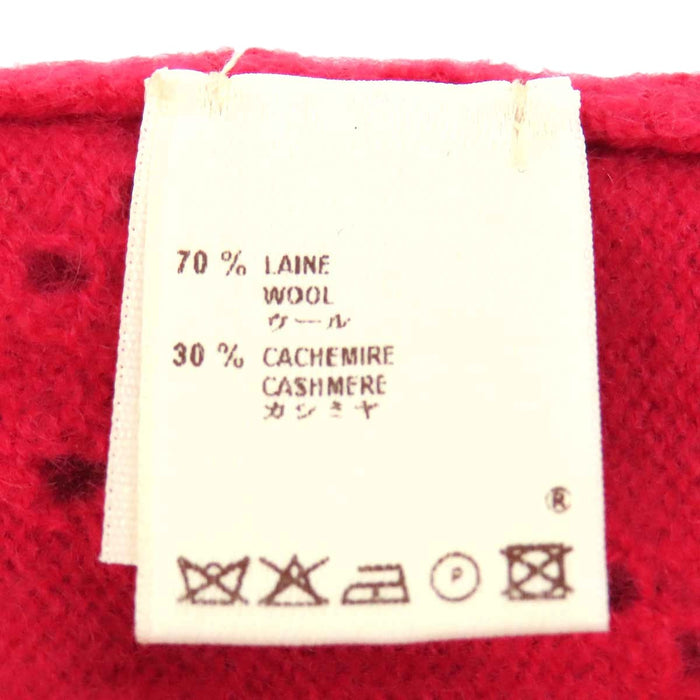 LOUIS VUITTON 
Openwork knit chain wool-cashmere blend 072A WLKC09MMC 
LV logo cardigan