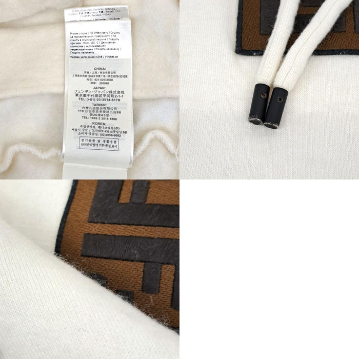 FENDI 
FF cotton cashmere hoodie 
Zucca logo hoodie