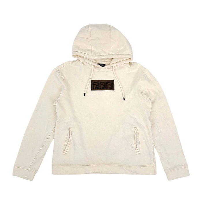FENDI 
FF cotton cashmere hoodie 
Zucca logo hoodie