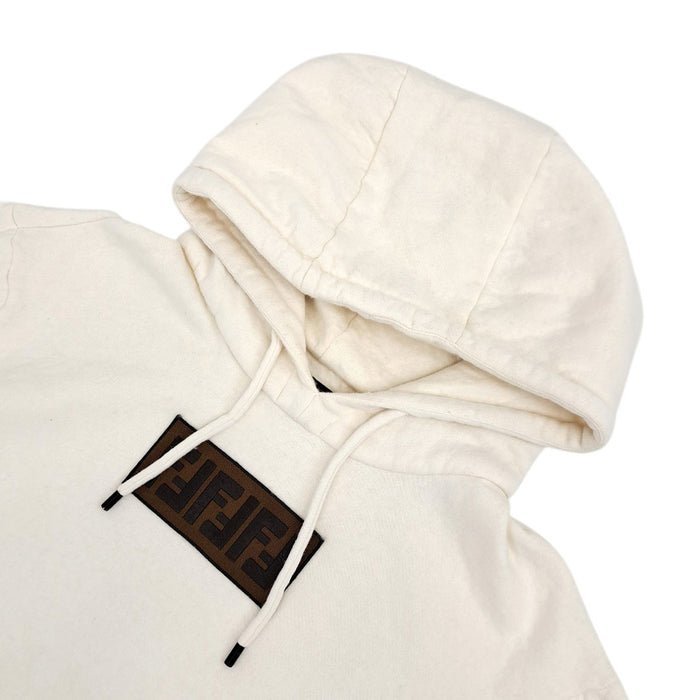 FENDI 
FF cotton cashmere hoodie 
Zucca logo hoodie