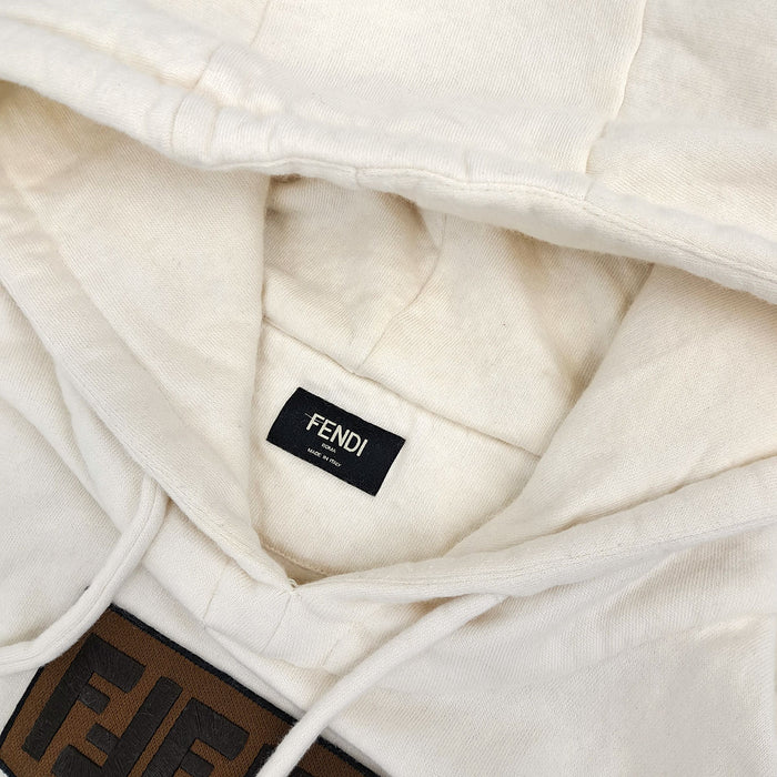 FENDI 
FF cotton cashmere hoodie 
Zucca logo hoodie