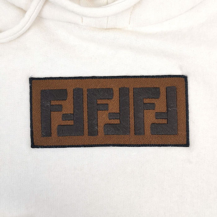 FENDI 
FF cotton cashmere hoodie 
Zucca logo hoodie