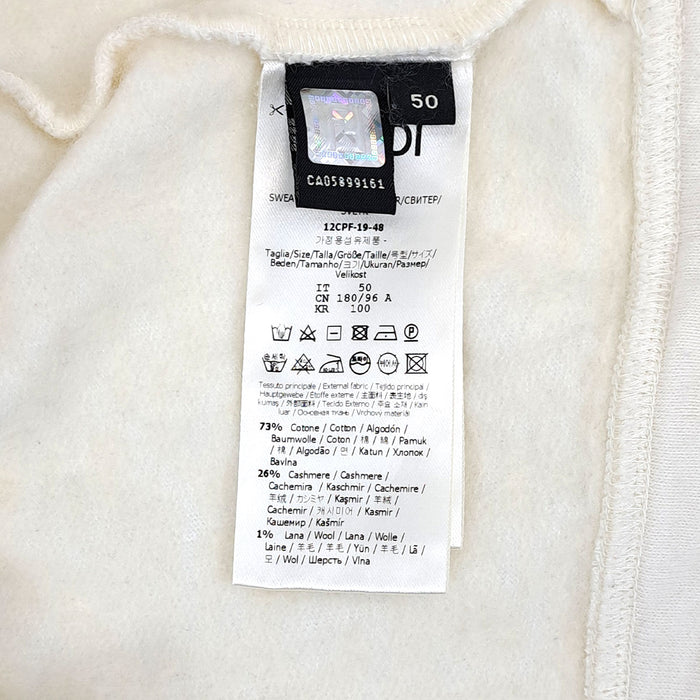 FENDI 
FF cotton cashmere hoodie 
Zucca logo hoodie