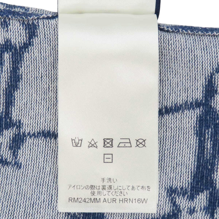 LOUIS VUITTON 
LV ロゴ ショートスリーブ クルーネック 
モノグラム フィッシュネット コットン ニット