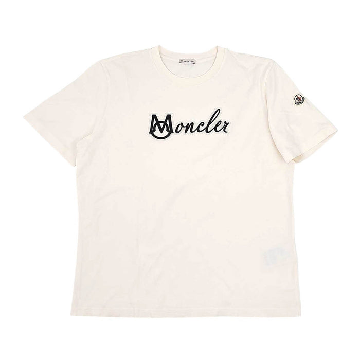 MONCLER 
2025年製 ワッペン コットン 
ロゴ エンブロイダリー Tシャツ
