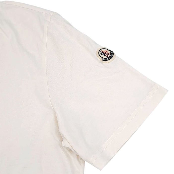 MONCLER 
2025年製 ワッペン コットン 
ロゴ エンブロイダリー Tシャツ