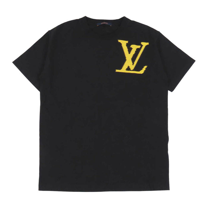 LOUIS VUITTON 
コットン クルーネック 
LV ロゴ ブリック プリント Tシャツ