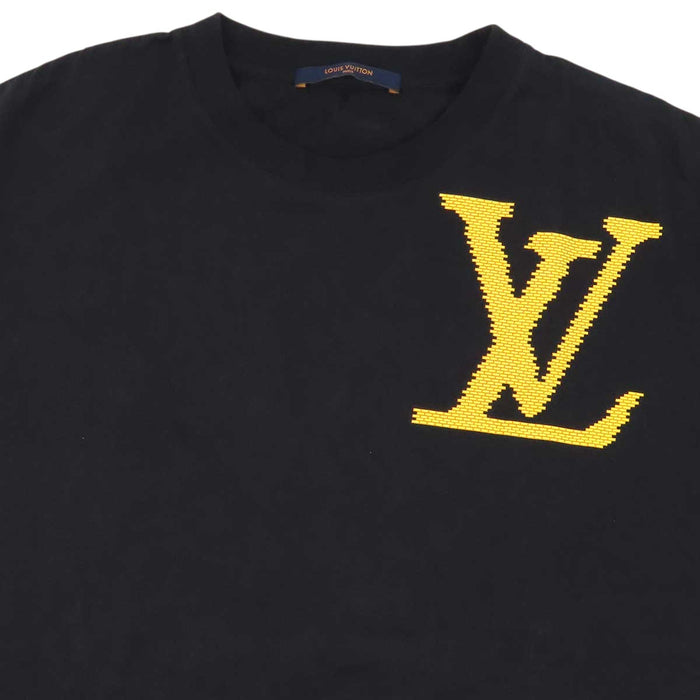 LOUIS VUITTON 
コットン クルーネック 
LV ロゴ ブリック プリント Tシャツ