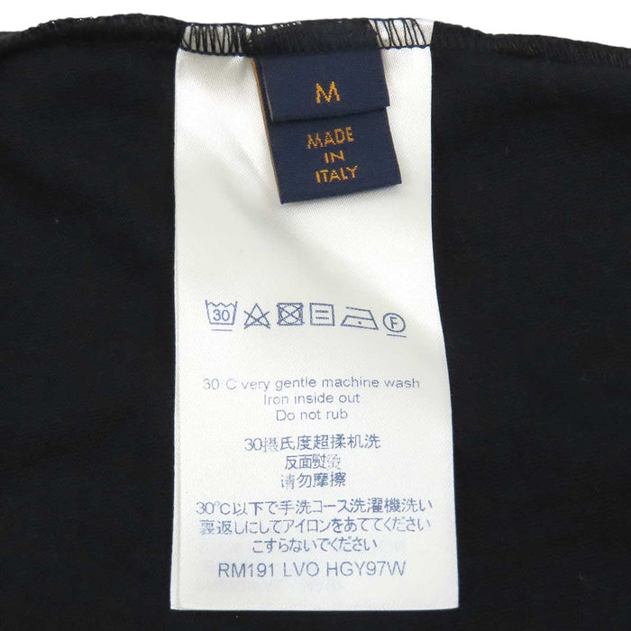 LOUIS VUITTON 
コットン クルーネック 
LV ロゴ ブリック プリント Tシャツ