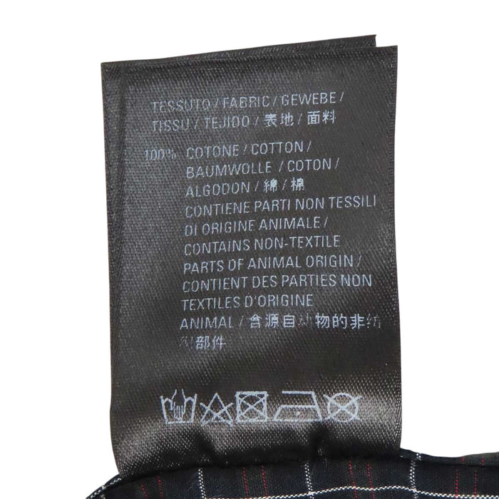 BALENCIAGA 
ロングスリーブ コットン ボタン 
バックロゴ チェック シャツ