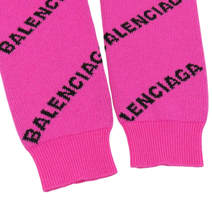 BALENCIAGA 
総柄 ウール クルーネック 
ロゴ 総柄 ニット