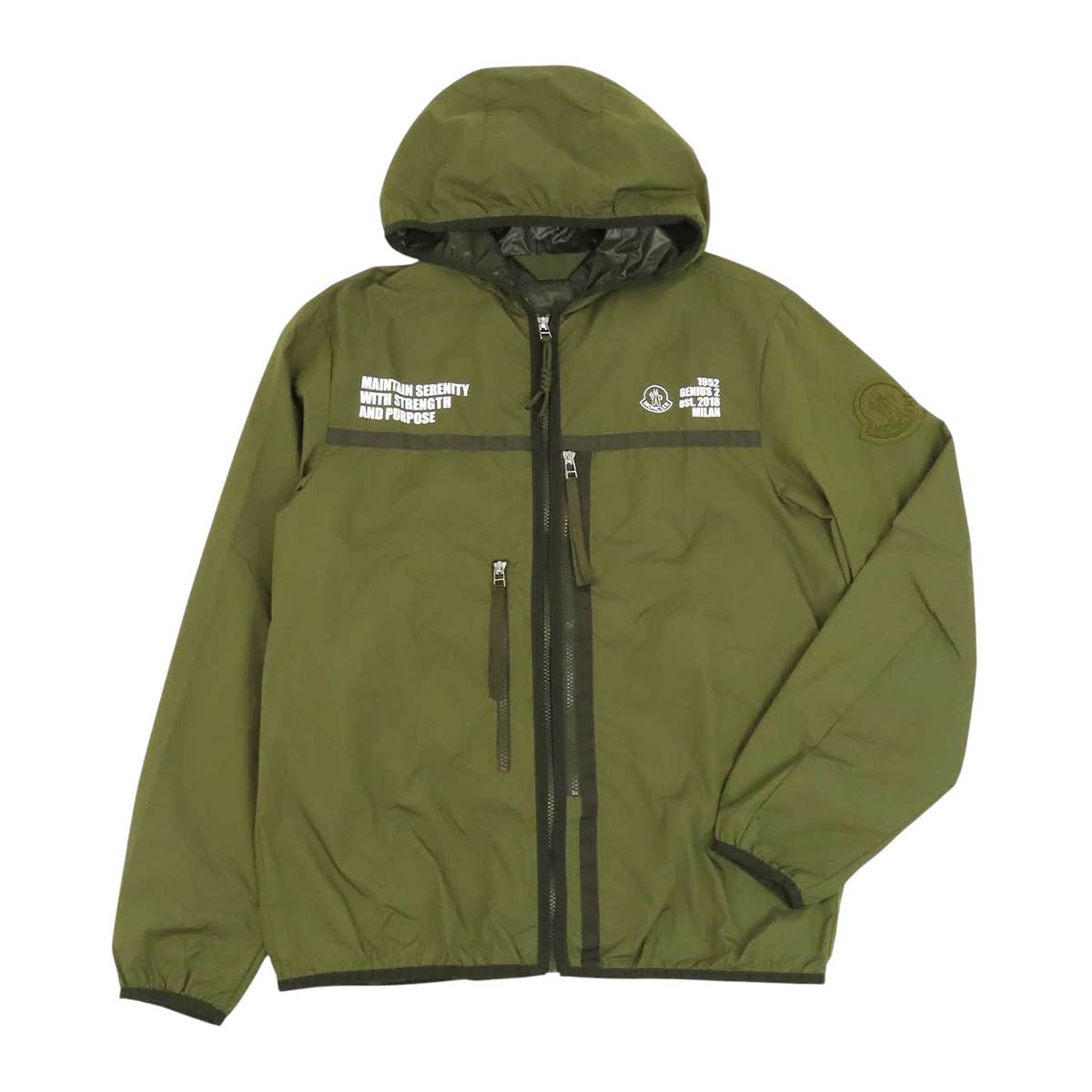 MONCLER Logo patch military parka hoodie ORKHON nylon jacket– TS