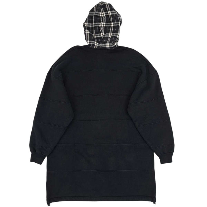 BALENCIAGA 
ロゴ チェック柄 オーバーサイズ スウェット コットン 
ロゴ フード パーカー