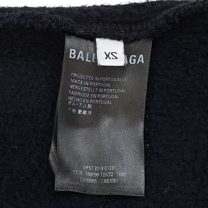 BALENCIAGA 
ロゴ チェック柄 オーバーサイズ スウェット コットン 
ロゴ フード パーカー