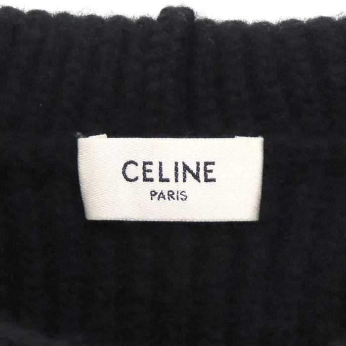 CELINE 
フード ウール 
ロゴ ニット フーディ