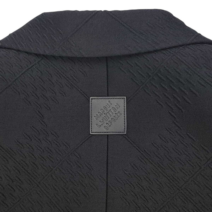 LOUIS VUITTON 
LV ロゴ ウール ロゴパッチ 
ダミエ ダブルブレスト ジャケット