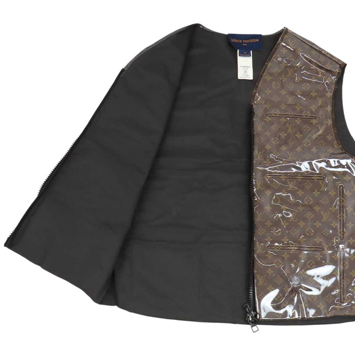 LOUIS VUITTON 
LV ロゴ 総柄 ジレ ダブルジップ 
インフレータブル モノグラム ベスト