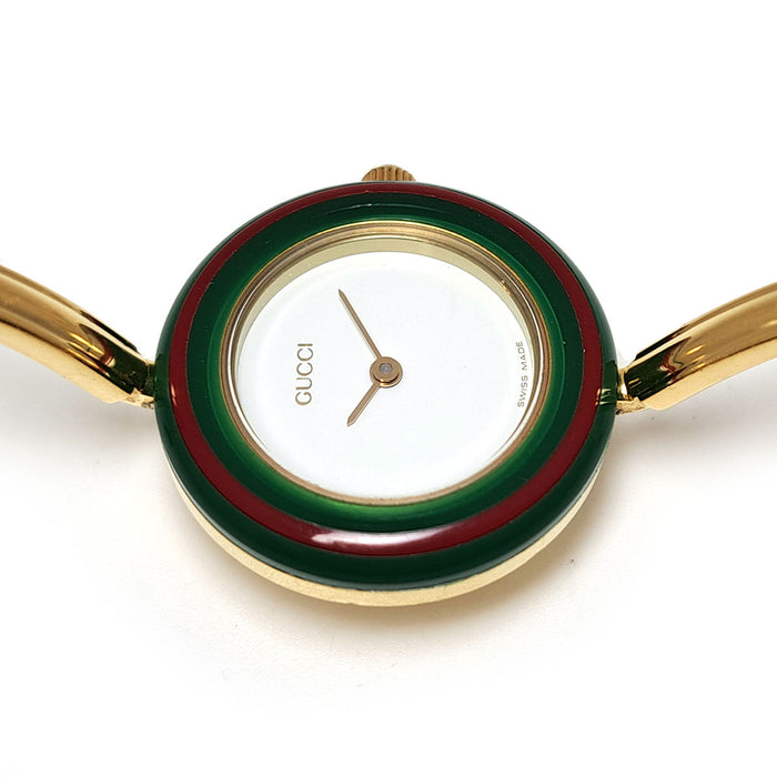 GUCCI 
チェンジベゼル バングルウォッチ 
箱ギャラ付