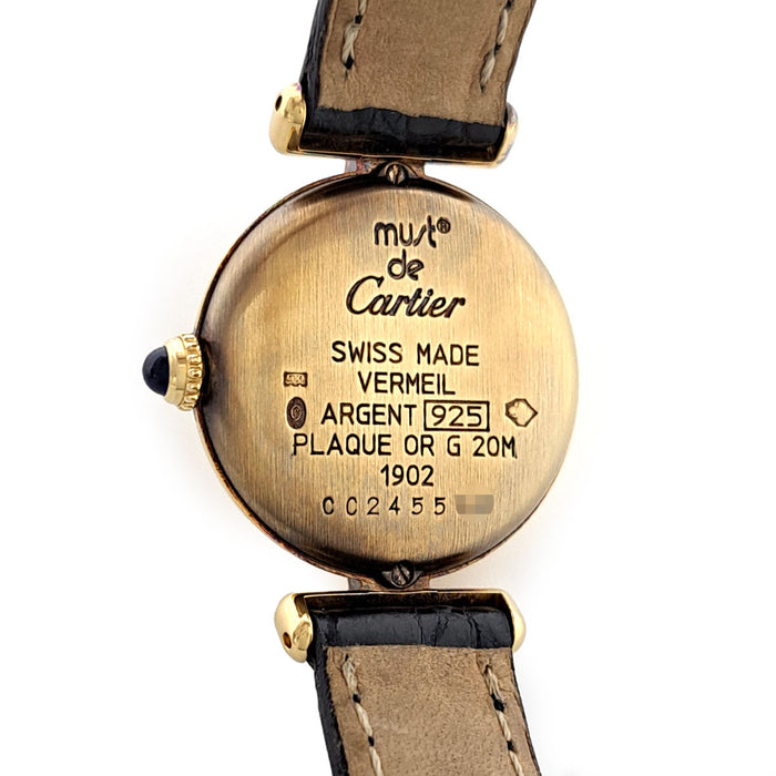 CARTIER 
Must Colisée Vermeil SM