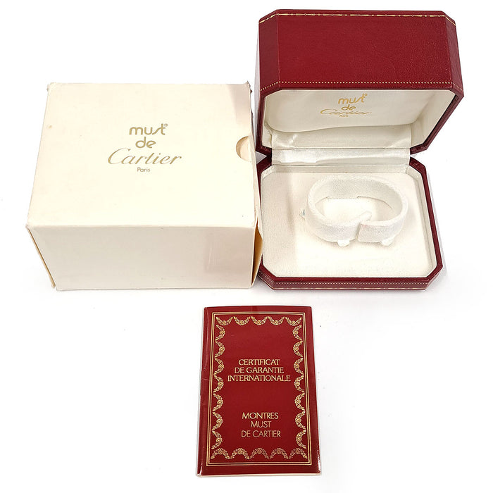CARTIER 
Must Tank SM Art Deco 
With box and papers
