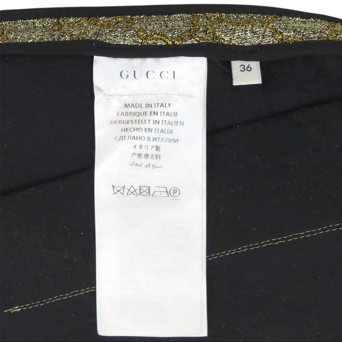 GUCCI 
ラメ 総柄 
GG プリーツ スカート