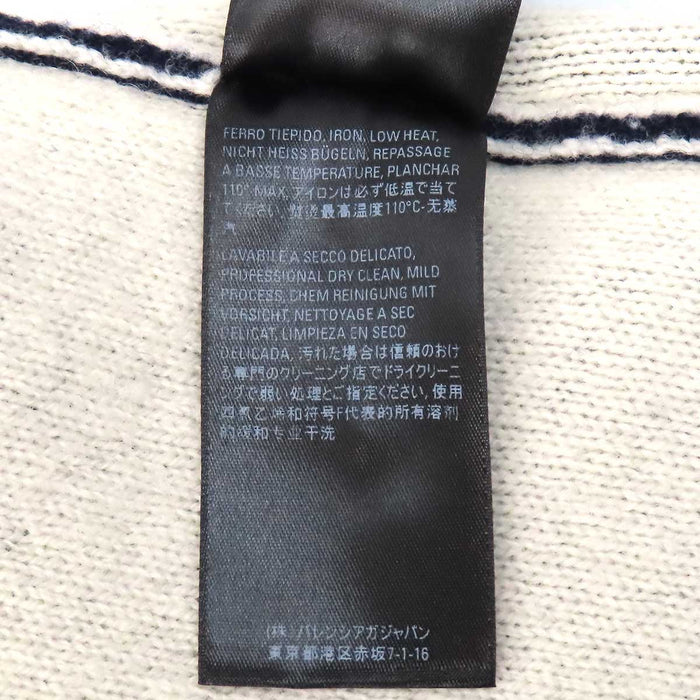 BALENCIAGA 
総柄 クルーネック 
オールオーバーロゴ ウール ニット
