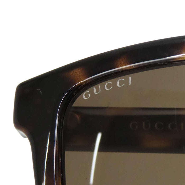 GUCCI 
べっ甲柄 ウェリントン 
ロゴ スクエア サングラス