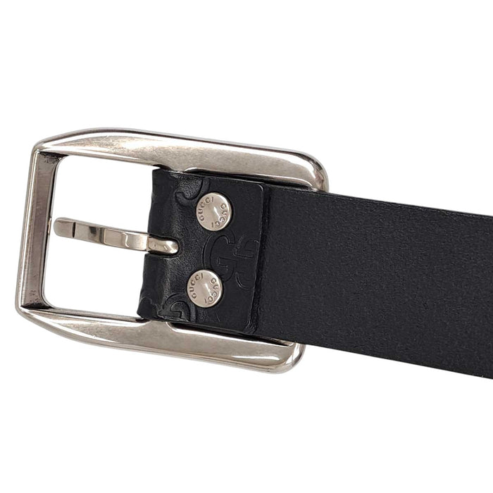 GUCCI 
GG ロゴ シルバーカラーメタル 
グッチシマ レザー ベルト