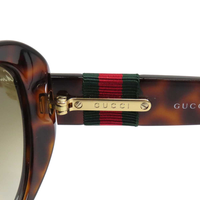 GUCCI 
GG べっ甲柄 ウェブストライプ 
インターロッキングG シェリーライン サングラス