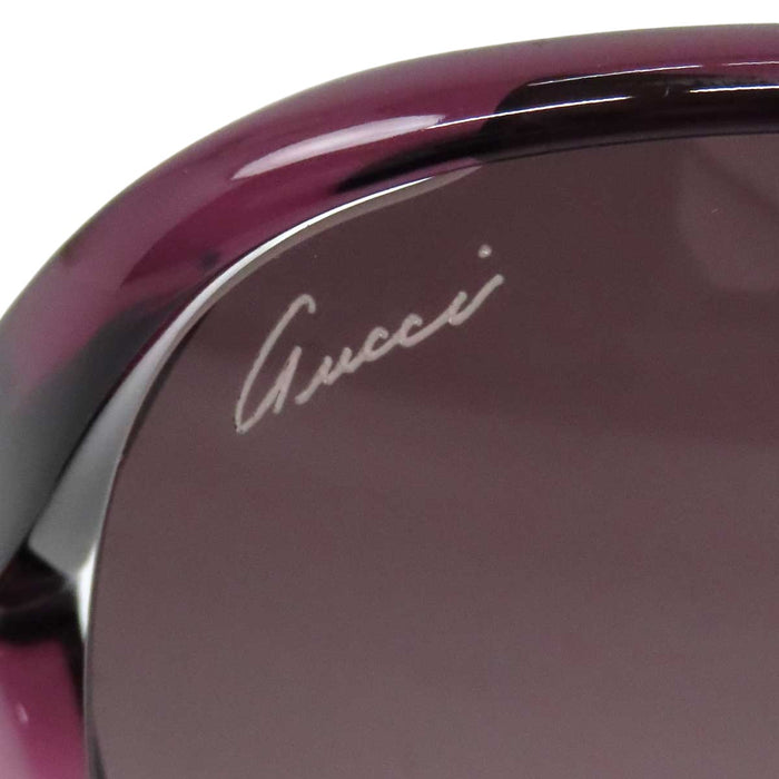 GUCCI 
グラデーション レンズ ロゴ ゴールドカラーメタル 
インターロッキングG ハート サングラス
