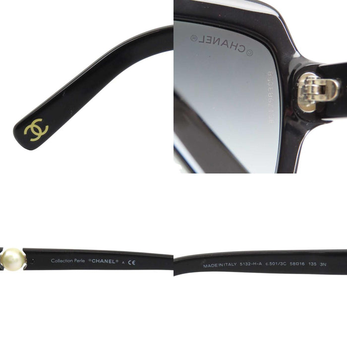CHANEL 
COCO CC logo gradient 
Coco mark costume pearl sunglasses