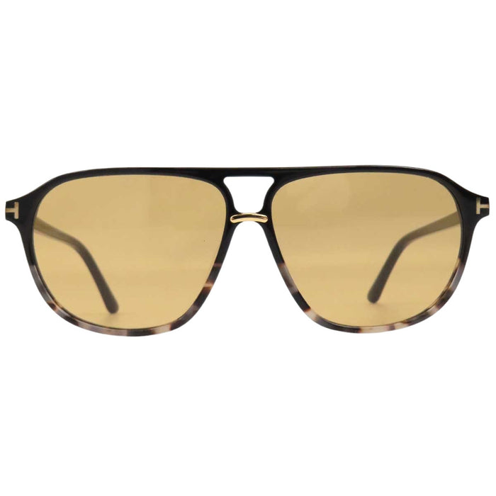 TOM FORD 
motif écaille de tortue double pont 
TOM FORD lunettes de soleil aviateur
