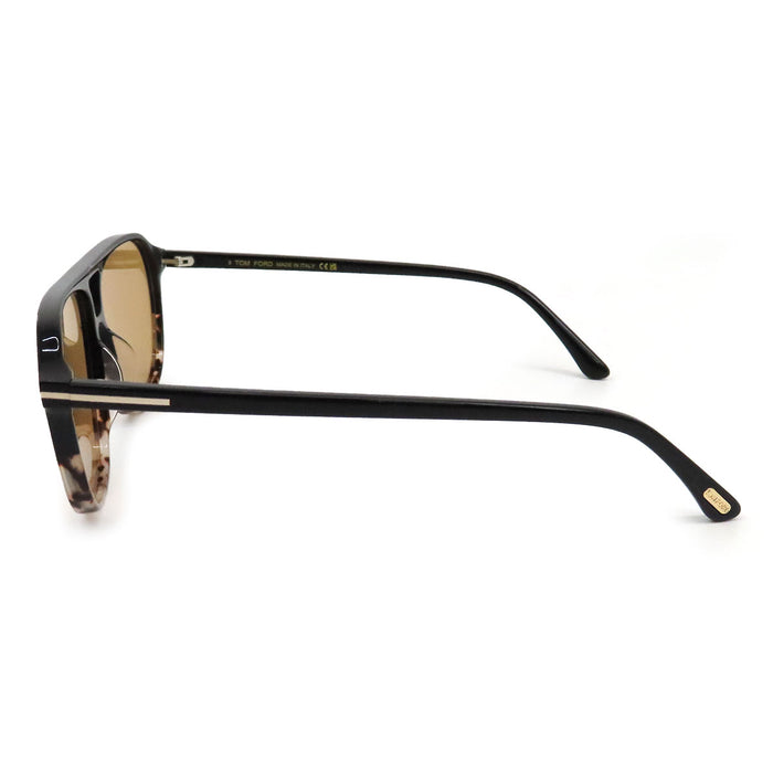 TOM FORD 
motif écaille de tortue double pont 
TOM FORD lunettes de soleil aviateur