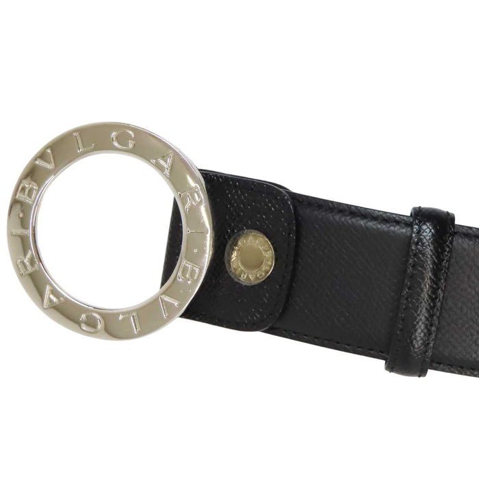 BVLGARI 
サークルロゴ レザー シルバーカラー金具 
ブルガリブルガリ ベルト