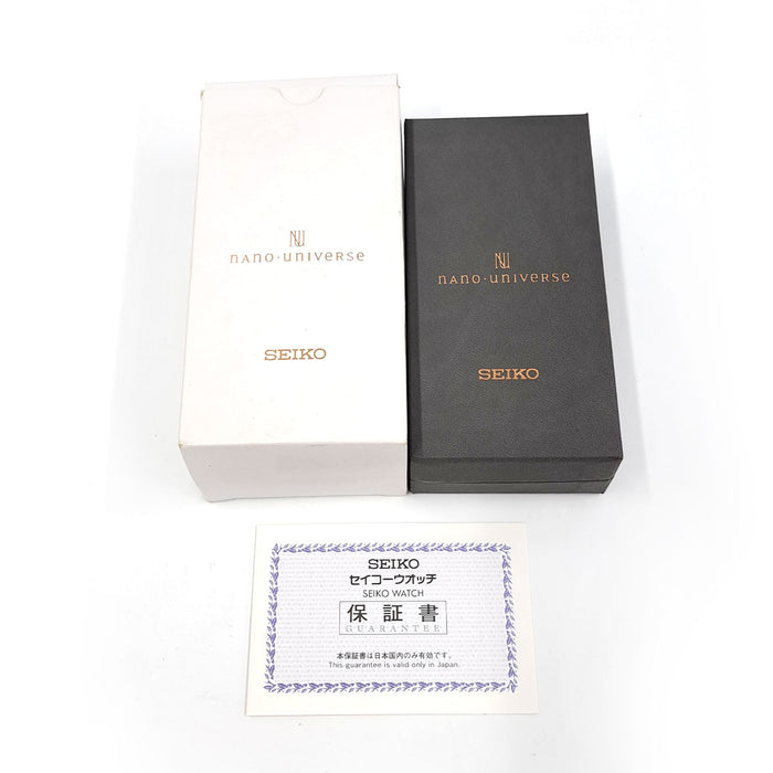 SEIKO 
Seiko × Nano Universe Chariot Reissue Model 
Includes box and papers