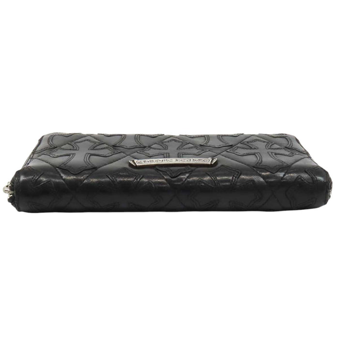 CHROME HEARTS 
CH ダガージップ スクロールラベル レザー シルバー 
セメタリークロス キルティング ウォレット