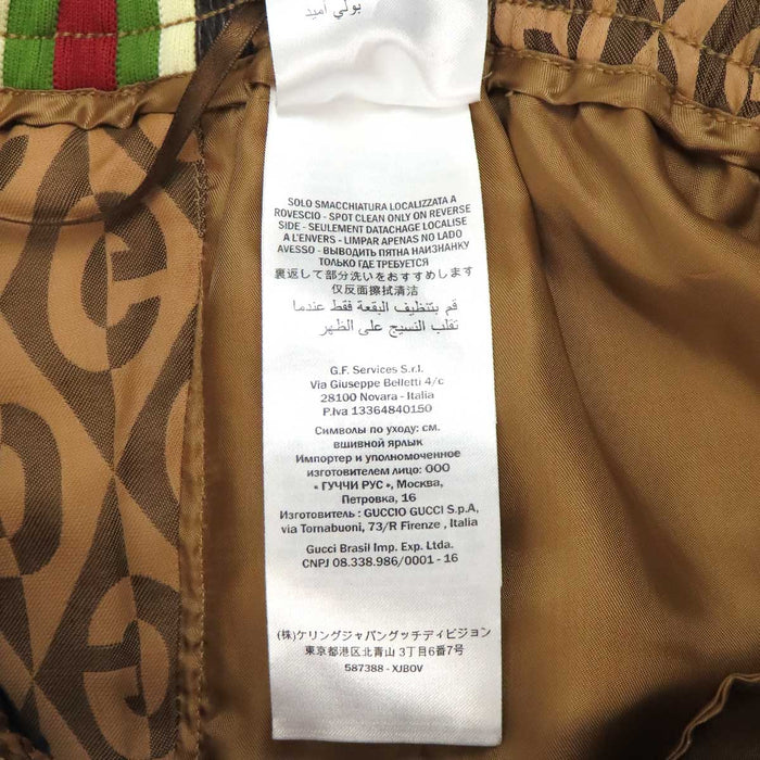 GUCCI 
ランバス ロゴ 総柄 サイドライン レザー 
G ロゴ トラックパンツ