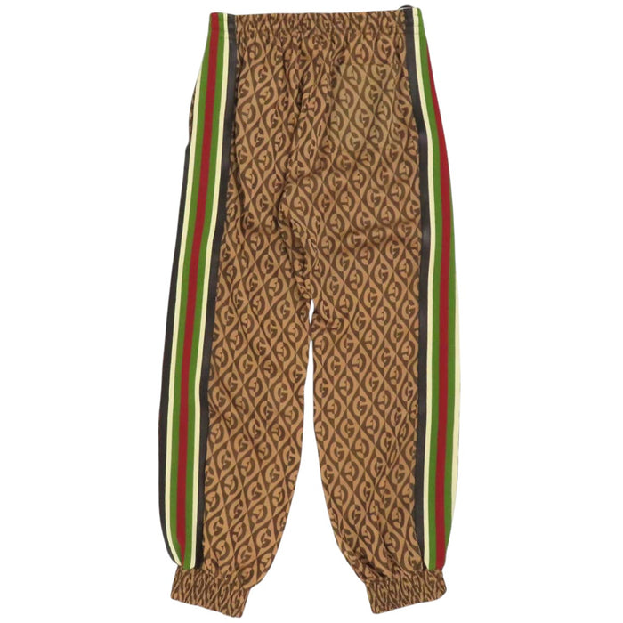 GUCCI 
ランバス ロゴ 総柄 サイドライン レザー 
G ロゴ トラックパンツ