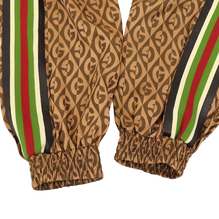 GUCCI 
ランバス ロゴ 総柄 サイドライン レザー 
G ロゴ トラックパンツ