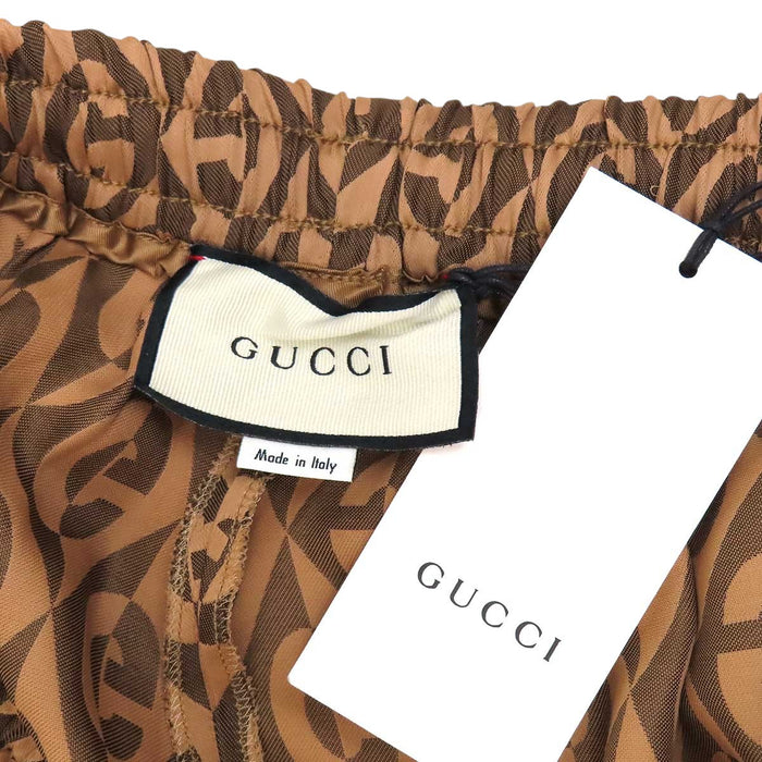 GUCCI 
ランバス ロゴ 総柄 サイドライン レザー 
G ロゴ トラックパンツ