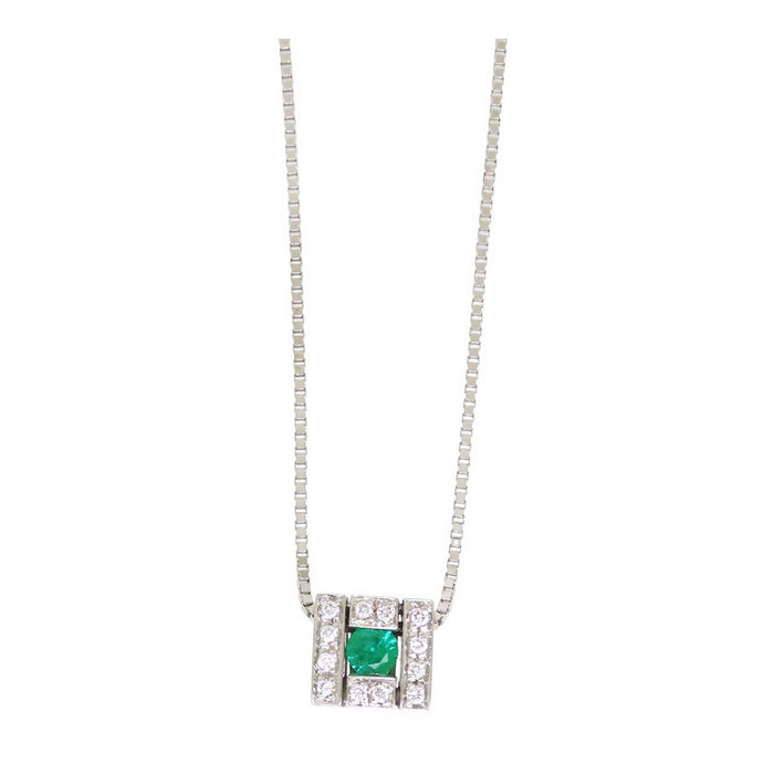 Damiani 
Belle Époque Diamond Emerald Necklace