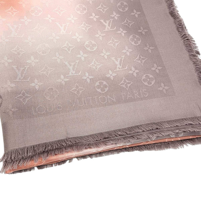 LOUIS VUITTON 
LV グラデーション シルク ウール 
ショール モノグラム ブラーリーグラム