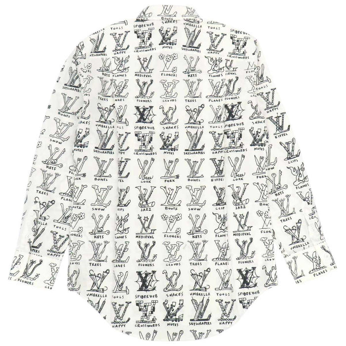LOUIS VUITTON 
プレイス グラフィック ロングスリーブ コットン 
LV ロゴ 総柄 シャツ